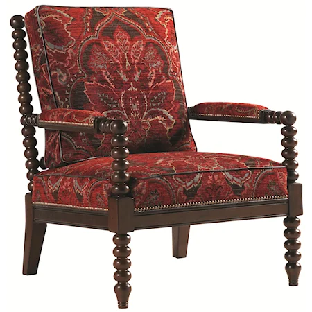 Edgewood Upholstered Chair with Exposed Wood Accents